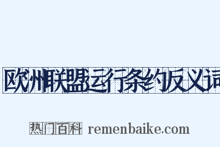 欧洲联盟运行条约反义词是什么意思的图片
